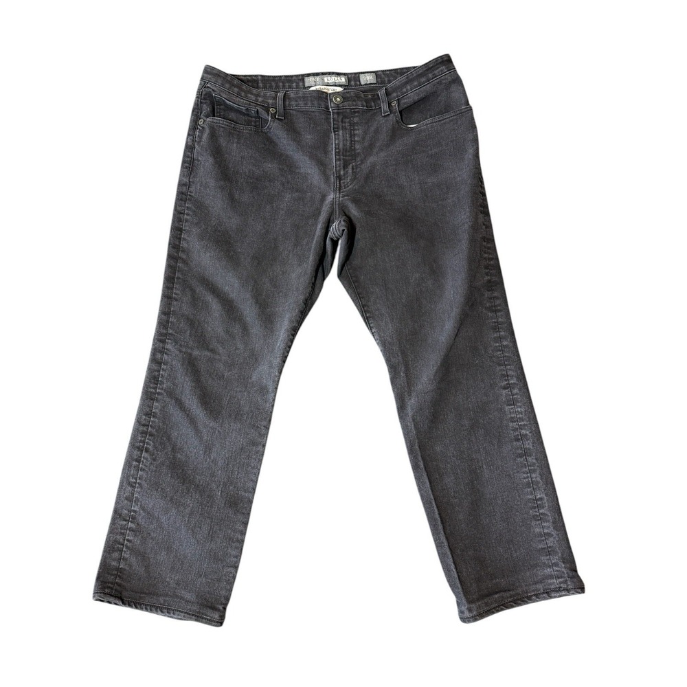 BKE Buckle Nolan Jeans Mens 38x27‎ Black Stretch Relaxed Straight Distressed Y2K